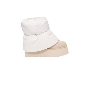 UGG White Puffer Platforms